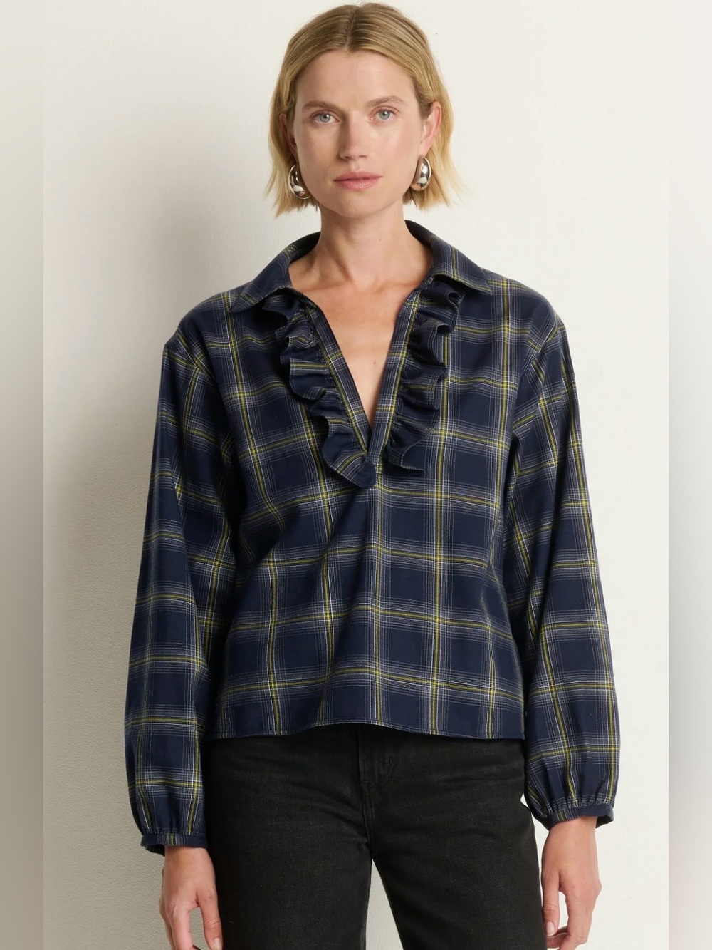 Nation LTD Beckett Blouse STARRY NIGHT PLAID